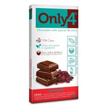 Chocolate sem Lactose, Sem Glúten Cranberry Only4 80g