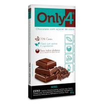 Chocolate sem Lactose sem Glúten Vegano Only4 Nibs 80g Chocolate sem Lactose sem Glúten Vegano Only4 Nibs 80g