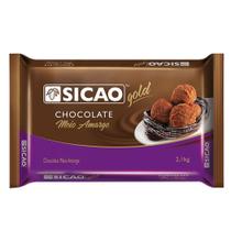 Chocolate Sicao Gold Meio Amargo Em Barra 2,1Kg