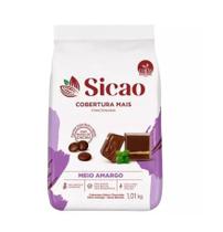 Chocolate Sicao Mais Gotas 1,01Kg Meio Amargo Derretimento