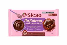 CHOCOLATE SICAO PROFISSIONAL 2,1kg BARRA MEIO AMARGO NOBRE