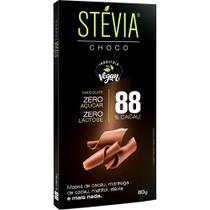 Chocolate Stévia Choco 88% Cacau Adoçado com Stévia Genevy 80g