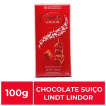 Chocolate Suíço ao Leite, Lindt Lindor, 1 Tablete de 100g Chocolate Suíço ao Leite, Lindt Lindor, 1 Tablete de 100g