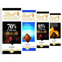 Chocolate Suiço Cacau Nobre 4 Barras X100G Lindt Excellence