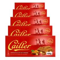 Chocolate Suíço Cailler Ao Leite Com Amêndoas 5 Barras 100g