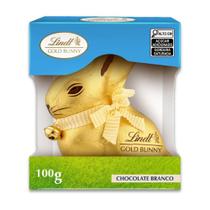 Chocolate Suíço Lindt Branco Coelho Gold Bunny 100G