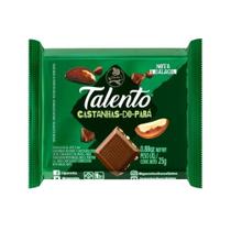 Chocolate Talento Castanha do Pará 25g Embalagem com 15 Unidades Chocolate Talento Castanha do Pará 25g Embalagem com 15 Unidades