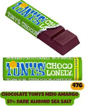 Chocolate tonys meio amargo 51% dark almond sea salt 47g