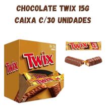 Chocolate Twix 15g C/ 30 Unidades Caramelo Choc. E Biscoito! - Mars