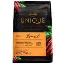 Chocolate Unique Brasil ao Leite 35% Cacau Gotas 400g Harald