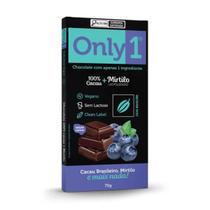 Chocolate Vegano 100% Cacau Com Mirtilo Only1 70g Chocolate Vegano 100% Cacau Com Mirtilo Only1 70g