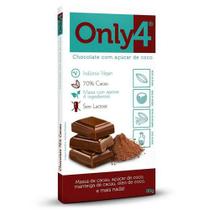 Chocolate Vegano 70% Cacau Puro Only4 70g