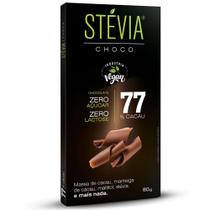 Chocolate Vegano 77% Cacau Stévia 80g