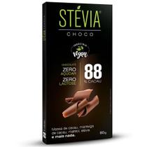 Chocolate Vegano 88% Cacau Stévia 80g