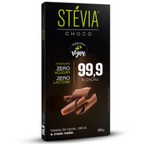 Chocolate Vegano 99,9% Cacau Stévia 80g