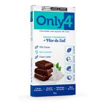 Chocolate Vegano Com Flor de Sal Only4 - 70g Chocolate Vegano Com Flor de Sal Only4 - 70g