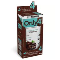 Chocolate Vegano Sem Lactose 70% Cacau Only4 - 6 barras de 70g