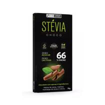 Chocolate Vegano StéviaChoco 66% Cacau 70g 6 Unidades