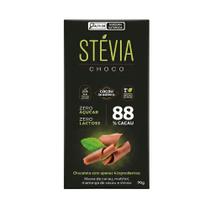 Chocolate Vegano Zero Açúcar Zero Lactose 88% Cacau Stévia Choco 70g Chocolate Vegano Zero Açúcar Zero Lactose 88% Cacau Stévia Choco 70g