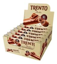 Chocolate Wafer Trento Avela Barra 29g Display com 16 Unidades Crocante Recheado Lanche Pratico Snack Chocolate Wafer Trento Avela Barra 29g Display com 16 Unidades Crocante Recheado Lanche Pratico Snack