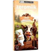 Chocolate ZeroMilk Crisp (Flocos de Arroz) Tudo Zero Leite 70g - Vegano
