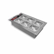 Chocolateira embutida Gourmet 6 cubas Zepper ZPCHG06E inox