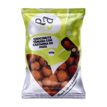 Choconuts P&P Tâmara Recheada Castanha do Pará Chocolate 70% 100g Drageado