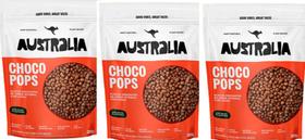 ChocoPops Australia Sabor Chocolate de 200g Harts Natural Kit com 03 unidades