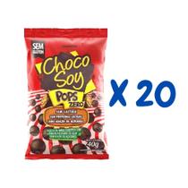 Chocosoy Pops Zero Açúcar Olvebra Caixa com 20 unidades de 40g cada