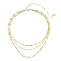 Choker 3 voltas zircônias folheada a ouro 18k sossô piuka Choker 3 voltas zircônias folheada a ouro 18k sossô piuka