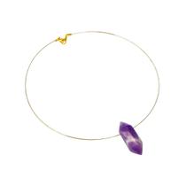 Choker Alma Violeta Dourado - Ametista