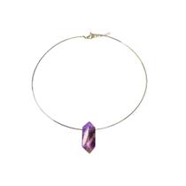 Choker Alma Violeta Prata - Ametista