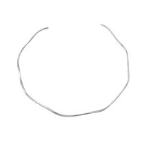 Choker Aro Ondulado Aberto Banhado a Prata