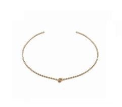 CHOKER ARO TORCIDO COM NÓ BANHADA A OURO - Acessório Elegante