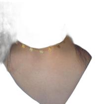Choker Arvores Da Vida Folheado Em Ouro 18K Choker Arvores Da Vida Folheado Em Ouro 18K