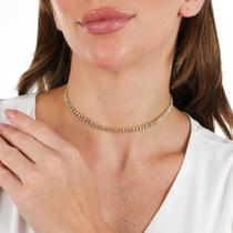 Choker Banhado Ouro 18k Pedras de Zircônia Colar Gargantilha Choker Banhado Ouro 18k Pedras de Zircônia Colar Gargantilha