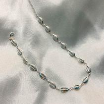Choker búzio 31cm banhada a Prata