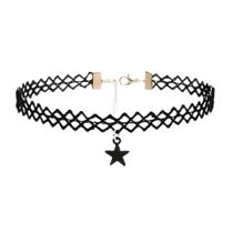 Choker c/ estrela sofisticação estilo alternativo e ousado.