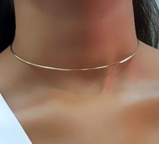 Choker colar aro 35cm banhado ouro18k Moderno Casual Choker colar aro 35cm banhado ouro18k Moderno Casual