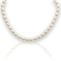 Choker Colar Perola Natural Agua Doce Prata Pura 925