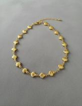 Choker Colar Pulseira Folheado Feminino Conchas