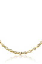 Choker Com Corrente De Mini Pérolas Banhado Em Ouro 18k