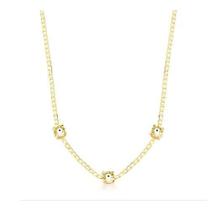 Choker Com Três Pingentes De Olhos Amarelos Banhada A Ouro Choker Com Três Pingentes De Olhos Amarelos Banhada A Ouro