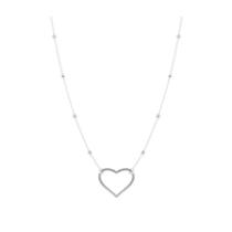 Choker Coração Vazado de Prata 925