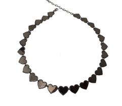 Choker corações banhado a ródio negro