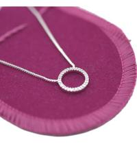 Choker Cordao Círculo Com Pedras Folheada Prata 925