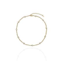 Choker Corrente Americana e Pérolas Banho Ouro 18K Choker Corrente Americana e Pérolas Banho Ouro 18K