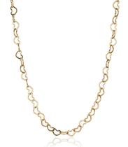 Choker Corrente Elos de Corações Banhado a Ouro 18k
