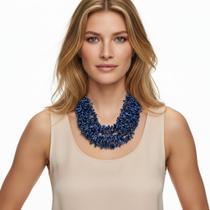 Choker curto em cascalhos variados importados, ZAMAC CX-9828 Choker curto em cascalhos variados importados, ZAMAC CX-9828