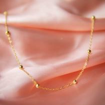 Choker de Bolinha Delicada Semijoia Feminina com Design Minimalista e Versátil Simonatto Joias